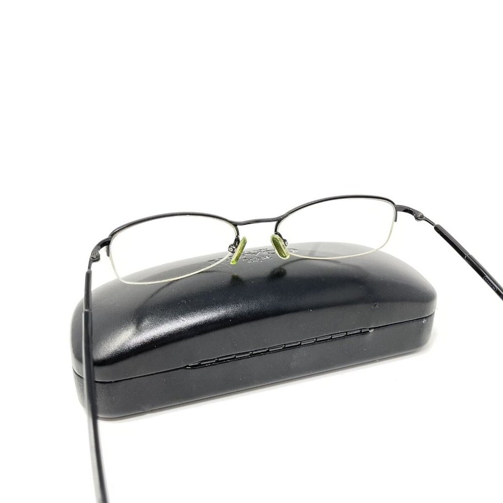 COACH  HANNAH Eyeglasses Frame Half Rimless 50 [] 17-135 Black - Picture 5 of 11